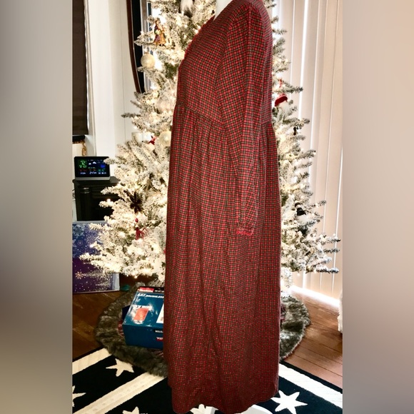 RARE VINTAGE COUNTRY FLANNEL Gown Victoria’s Secret Long Maxi Flannel Gown - Picture 7 of 8
